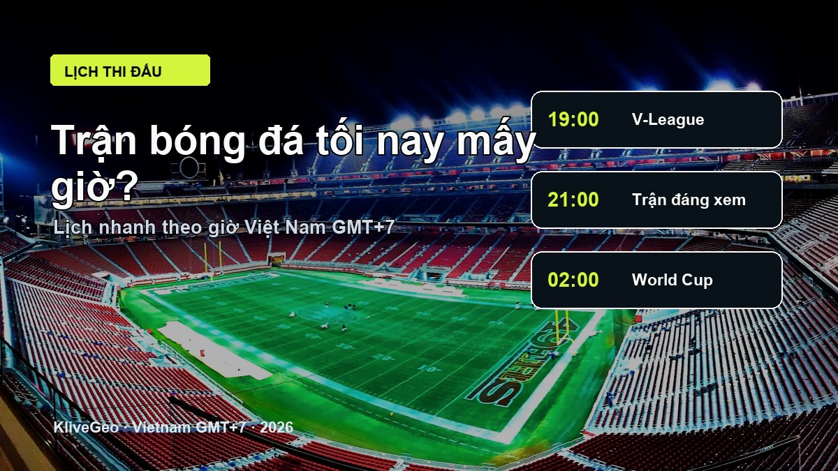 Trận bóng đá tối nay mấy giờ? Cách xem lịch nhanh theo giờ Việt Nam