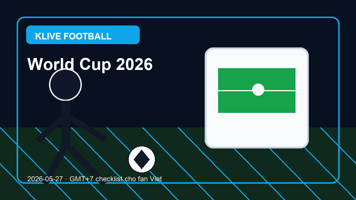 World Cup 2026: đếm ngược 15 ngày và checklist GMT+7 cho fan Việt