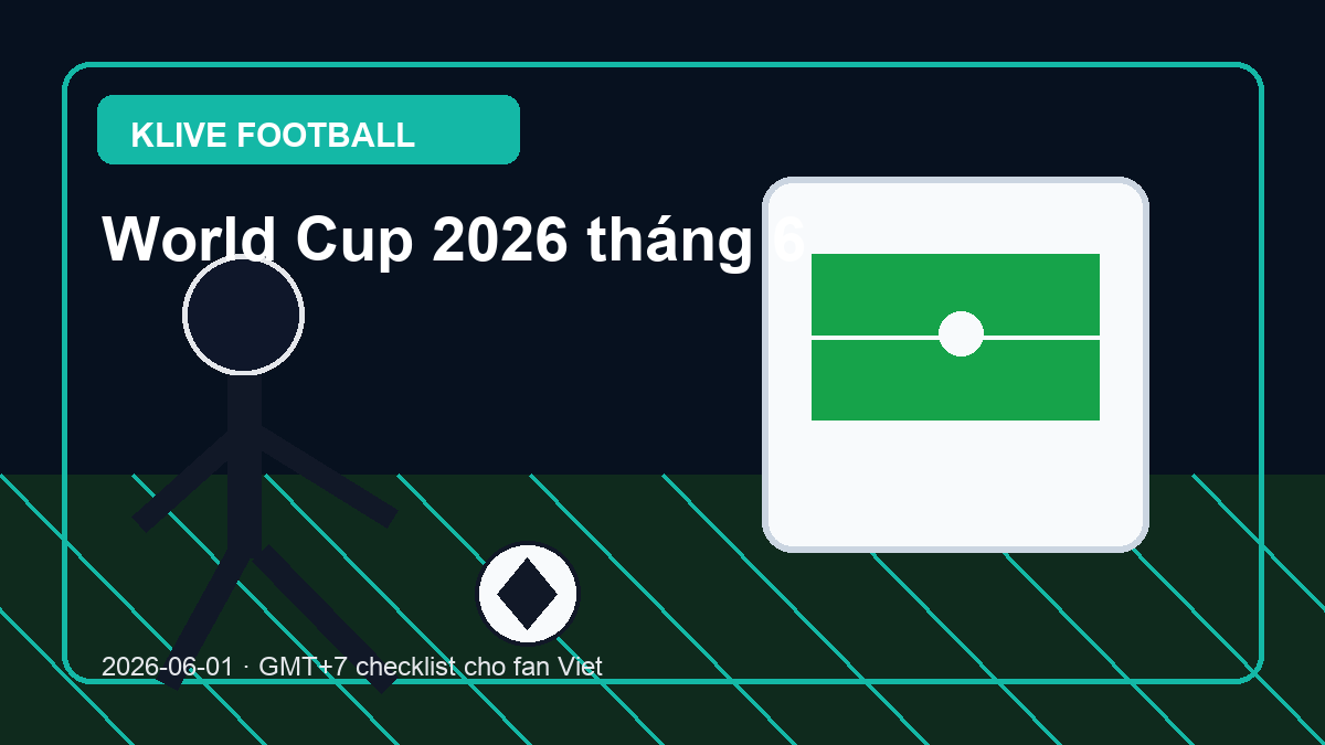 World Cup 2026 tháng 6: lịch GMT+7 cho người xem Việt